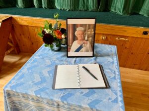 Book of Condolence in Aldborough Community Centre